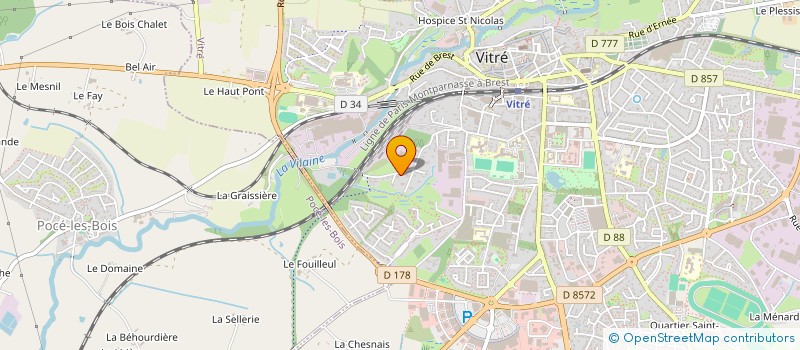 localisation de l'entreprise LE CASTEL à VITRE