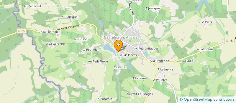 localisation de l'entreprise LE CASTEL à CASTELNAU D'AUZAN LABARRERE