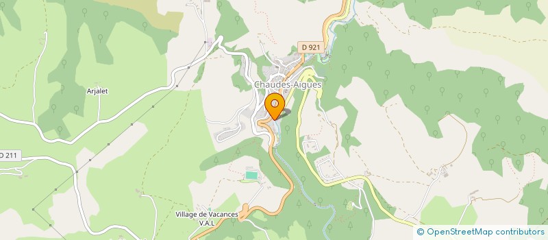 localisation de l'entreprise LE CASTEL à CHAUDES-AIGUES