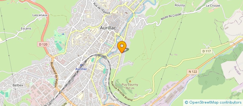 localisation de l'entreprise LE CASTEL BLANC à AURILLAC