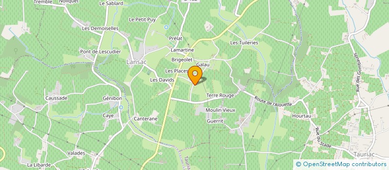 localisation de l'entreprise LE CASTEL DE CAMILLAC  SAMONAC