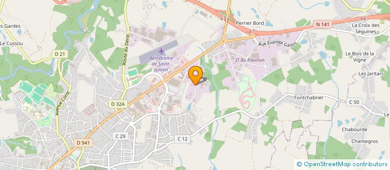 localisation de l'entreprise LE CASTEL DE GLANE à SAINT-JUNIEN