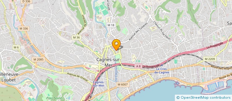 localisation de l'entreprise LE CASTEL DES ARTS à CAGNES-SUR-MER