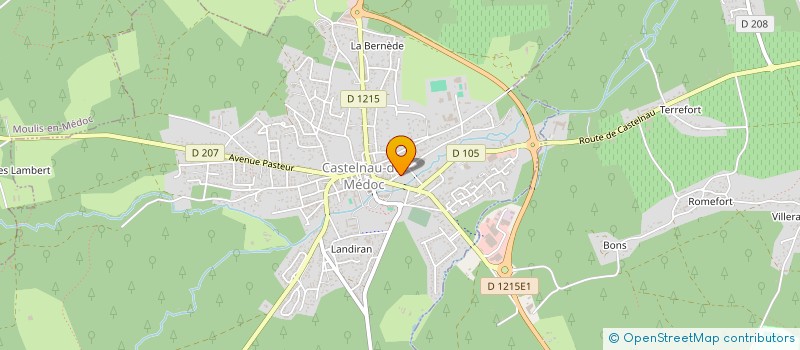 localisation de l'entreprise LE CASTEL DES CHERUBINS à CASTELNAU-DE-MEDOC