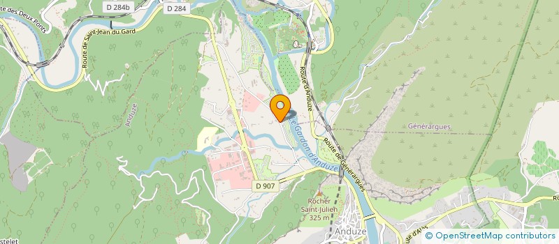 localisation de l'entreprise LE CASTEL ROSE  ANDUZE