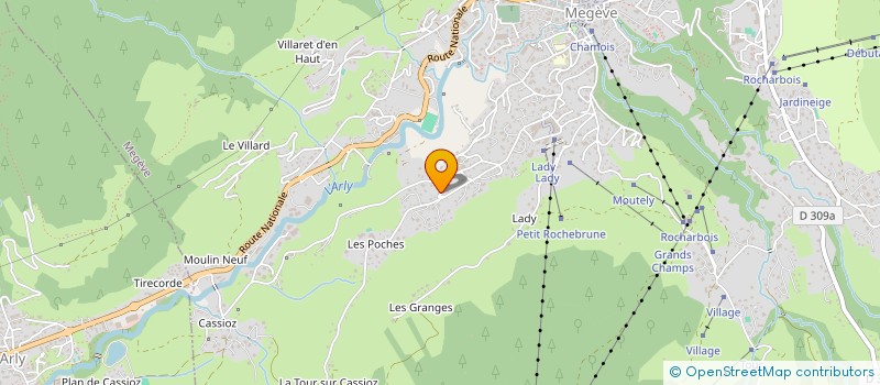 localisation de l'entreprise LE CASTEL ST GEORGES à MEGEVE