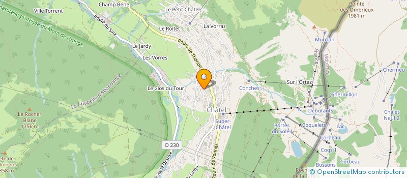 localisation de l'entreprise LE CASTELLAN  CHATEL