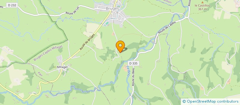 localisation de l'entreprise LE CASTELLOU  BRUGES-CAPBIS-MIFAGET