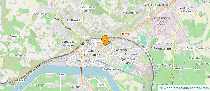 localisation de l'entreprise LE CASTILLET  MOISSAC