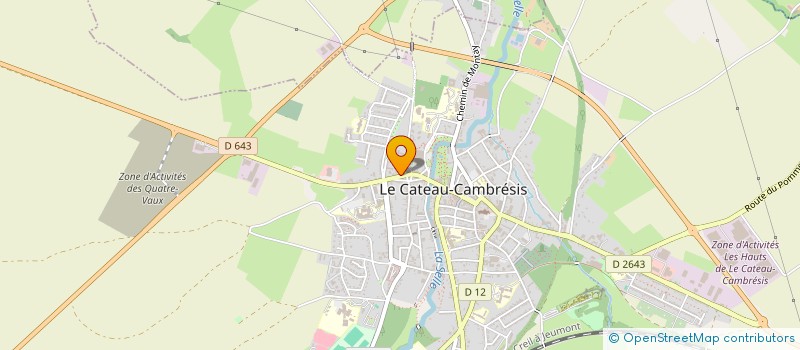 localisation de l'entreprise LE CATEAU PNEUS à LE CATEAU-CAMBRESIS