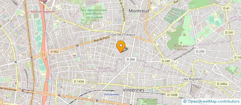 localisation de l'entreprise LE CATERING PARISIEN à MONTREUIL