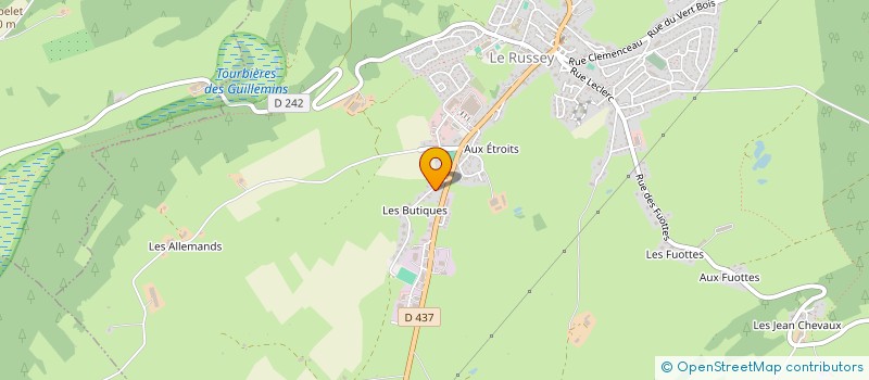 localisation de l'entreprise LE CAVEAU  LE RUSSEY