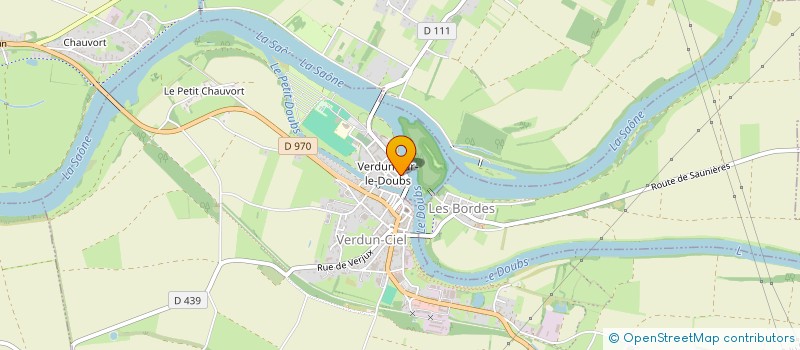 localisation de l'entreprise LE CAVEAU à VERDUN-SUR-LE-DOUBS