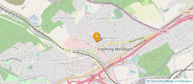 localisation de l'entreprise LE CAVEAU DE LA BIERE  FREYMING-MERLEBACH