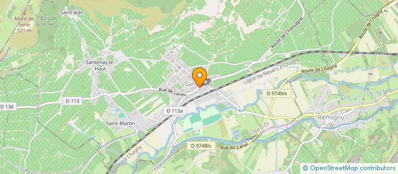 localisation de l'entreprise LE CAVEAU DE SANTENAY à SANTENAY