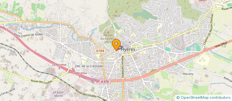 localisation de l'entreprise LE CAYOLARD à HYERES