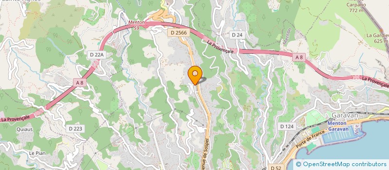 localisation de l'entreprise LE CEDRE à MENTON