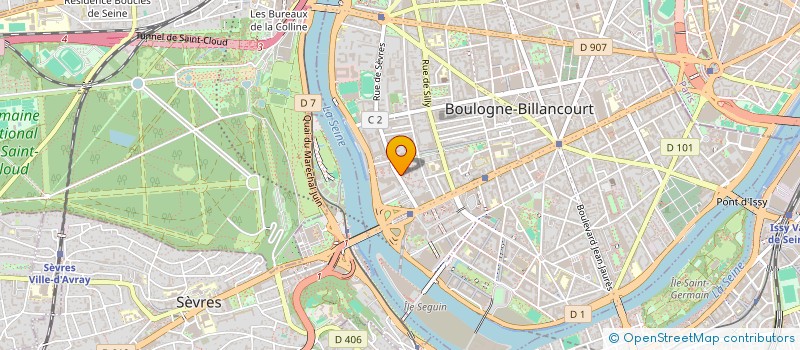 localisation de l'entreprise LE CEDRE BLANC à BOULOGNE-BILLANCOURT