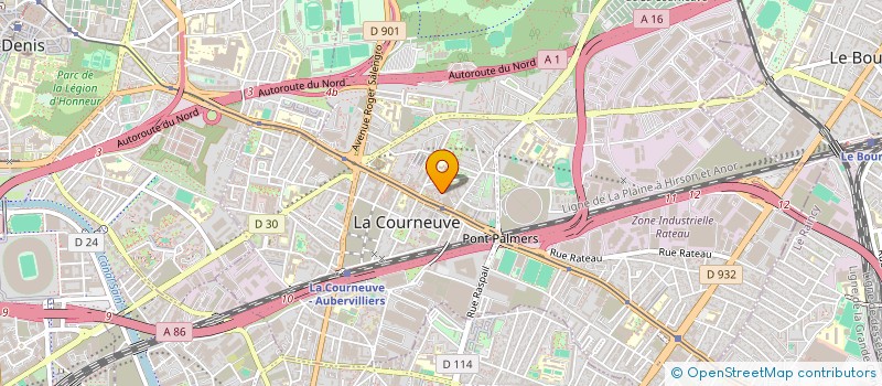 localisation de l'entreprise LE CEDRE BLEU à LA COURNEUVE