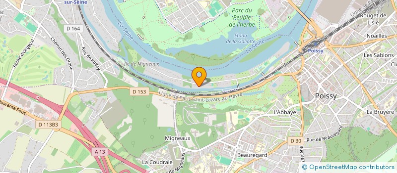 localisation de l'entreprise LE CEDRE BLEU  POISSY