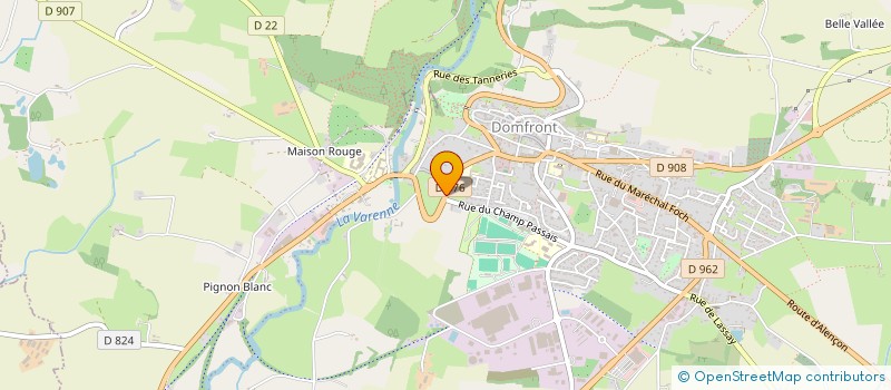 localisation de l'entreprise LE CELAND à DOMFRONT-EN-POIRAIE