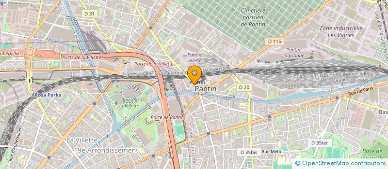 localisation de l'entreprise LE CELLIER à PANTIN