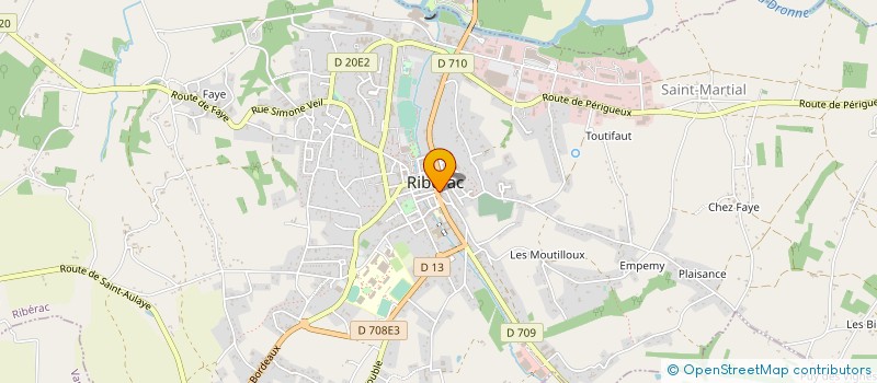 localisation de l'entreprise LE CELLIER D'AQUITAINE à RIBERAC