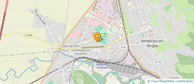 localisation de l'entreprise LE CELLIER D'HENRI à AMBERIEU-EN-BUGEY