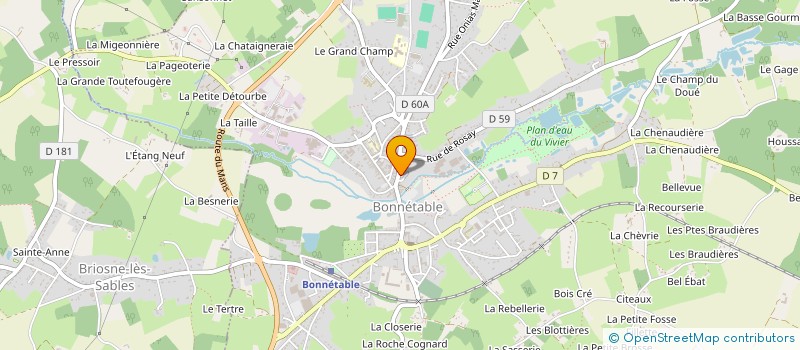 localisation de l'entreprise LE CELLIER DE BONNETABLE  BONNETABLE