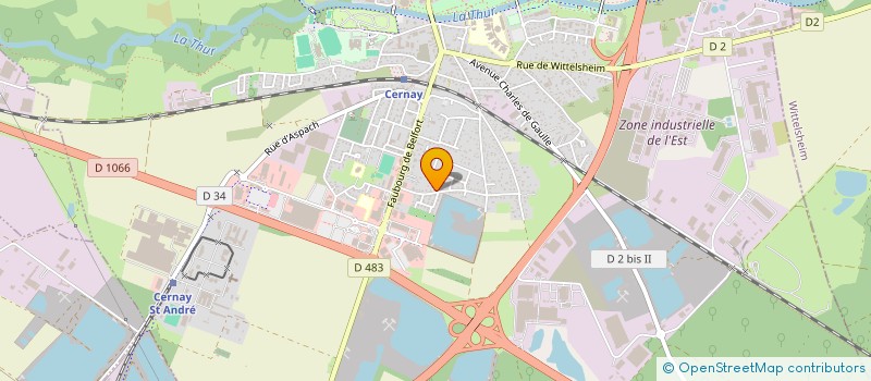 localisation de l'entreprise LE CELLIER DE LA THUR  CERNAY