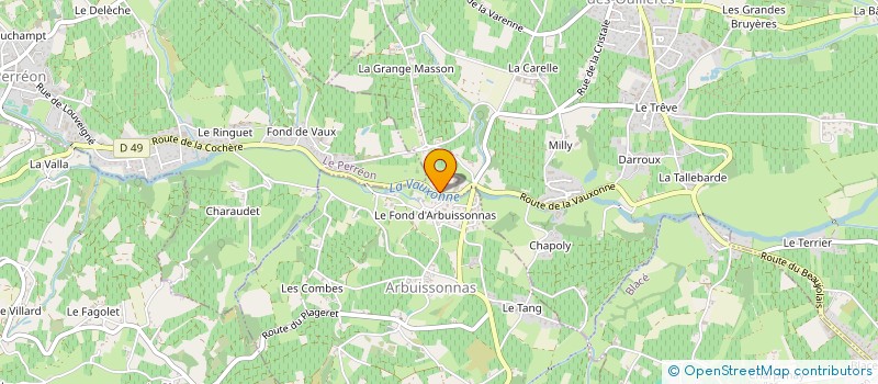 localisation de l'entreprise LE CELLIER DE LA VAUXONNE à SAINT-ETIENNE-DES-OULLIERES