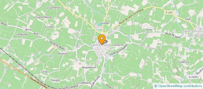 localisation de l'entreprise LE CELLIER DE SAINT EMILION à SAINT-EMILION