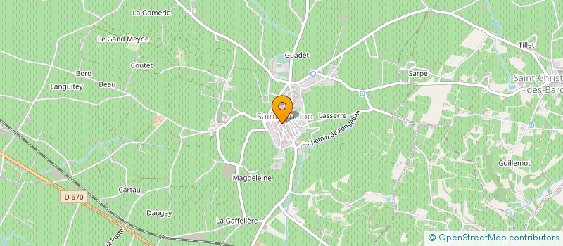 localisation de l'entreprise LE CELLIER DES CHATEAUX à SAINT-EMILION