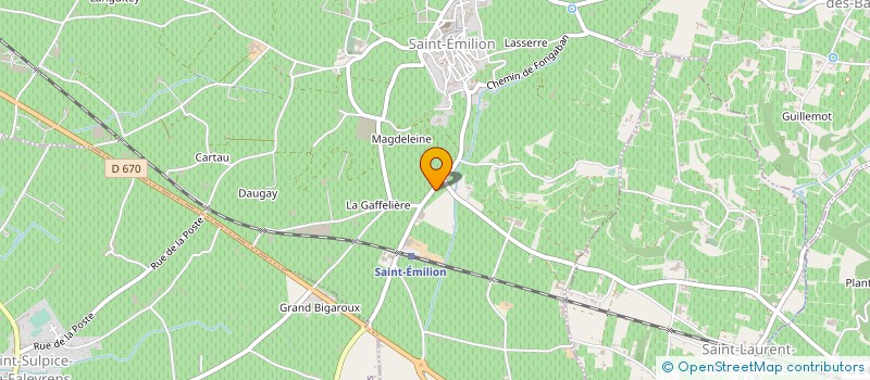 localisation de l'entreprise LE CELLIER DES GOURMETS à SAINT-EMILION