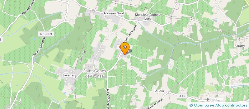 localisation de l'entreprise LE CELLIER DU BON PALAIS  SAINT-GENES-DE-FRONSAC