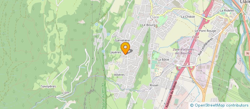 localisation de l'entreprise LE CELLIER ELECTRICITE SERRURERIE à CLAIX