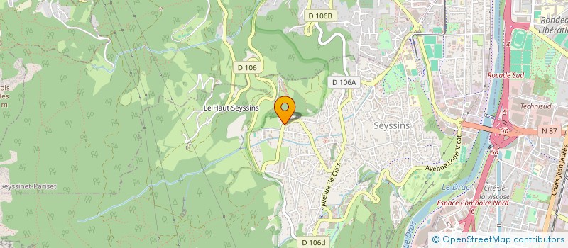 localisation de l'entreprise LE CELLIER I à SEYSSINS