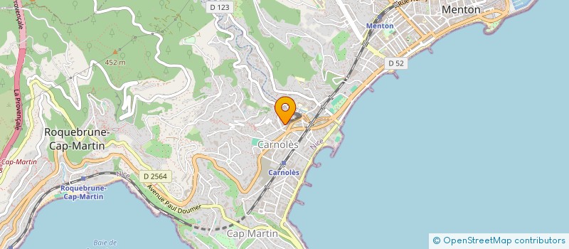 localisation de l'entreprise LE CELLIER SAINT VINCENT à ROQUEBRUNE-CAP-MARTIN