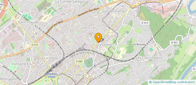 localisation de l'entreprise LE CENT-SIX à BESANCON