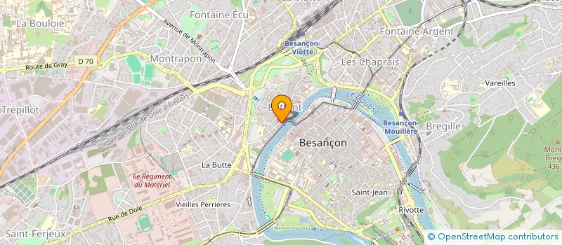 localisation de l'entreprise LE CENT-SIX RUE D'ARENES à BESANCON