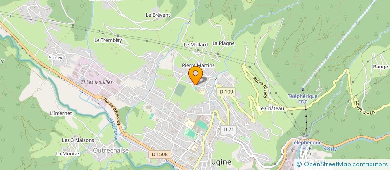 localisation de l'entreprise LE CENTENAIRE  UGINE