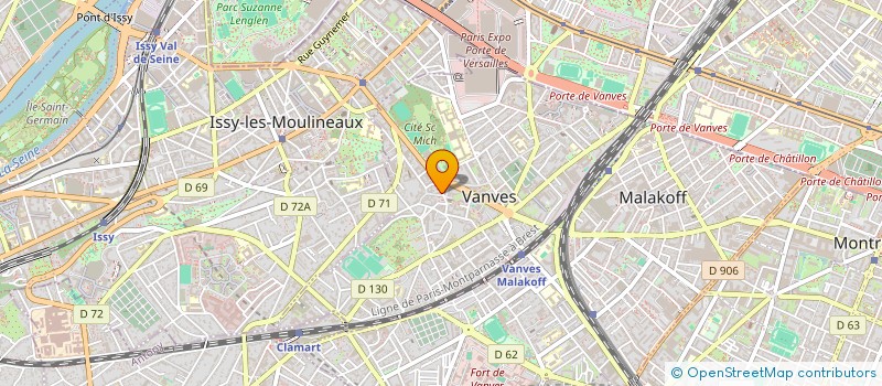 localisation de l'entreprise LE CENTRAL  VANVES