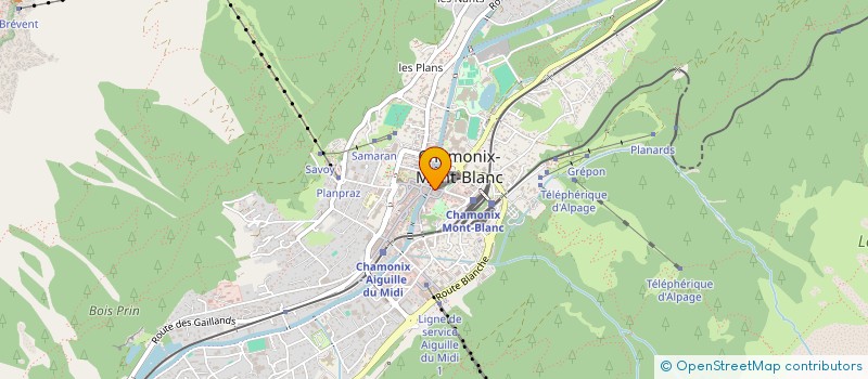 localisation de l'entreprise LE CENTRAL à CHAMONIX-MONT-BLANC