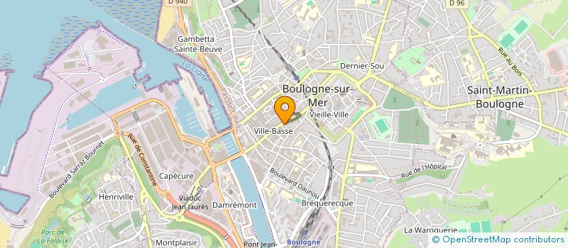 localisation de l'entreprise LE CENTRAL à BOULOGNE-SUR-MER