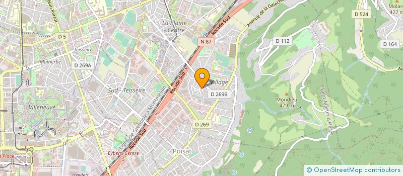 localisation de l'entreprise LE CENTRAL à SAINT-MARTIN-D'HERES