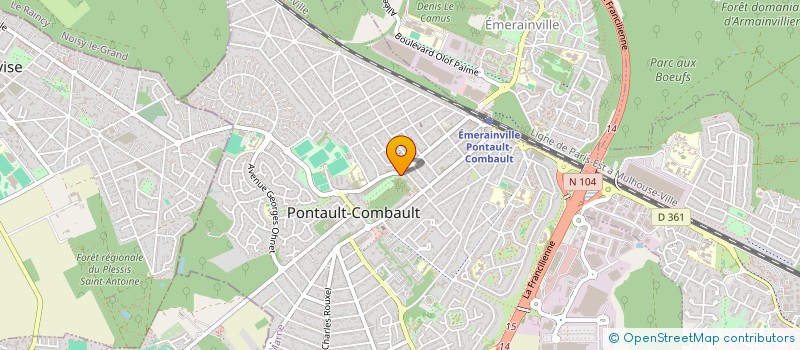 localisation de l'entreprise LE CENTRAL à PONTAULT-COMBAULT
