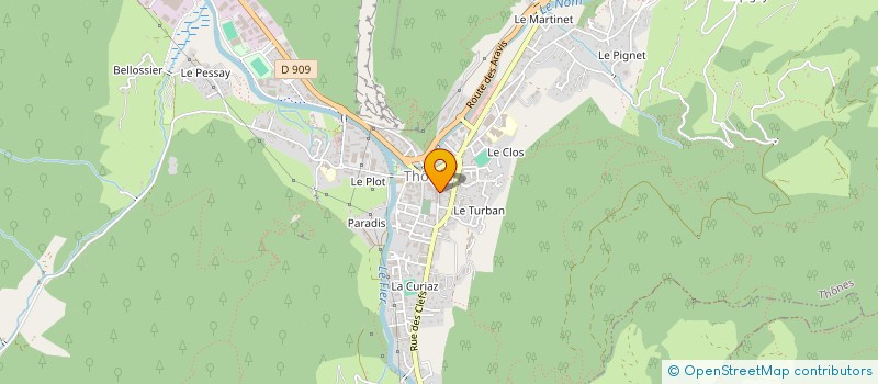 localisation de l'entreprise LE CENTRAL à THONES