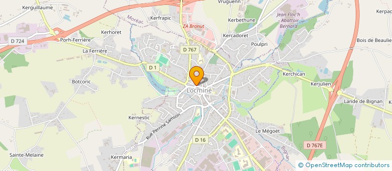 localisation de l'entreprise LE CENTRAL BAR  LOCMINE