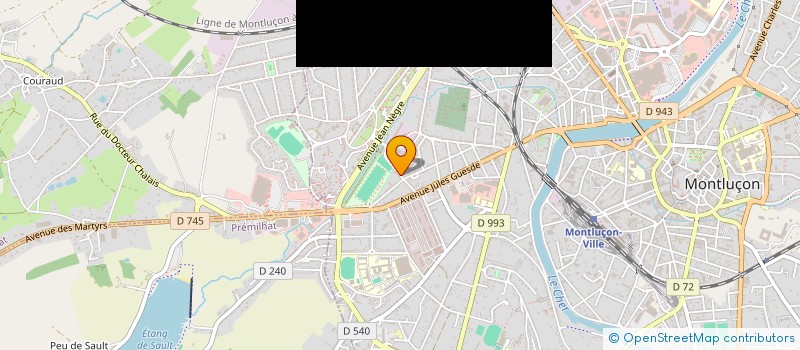 localisation de l'entreprise LE CENTRAL FORM'  MONTLUCON