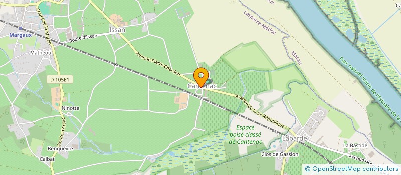 localisation de l'entreprise LE CENTRAL PARK  MARGAUX-CANTENAC